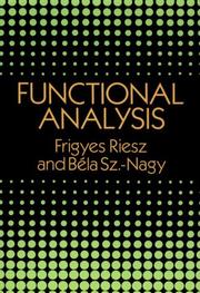 Cover of: Functional analysis by Frigyes Riesz