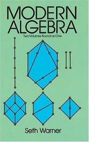 Cover of: Modern algebra