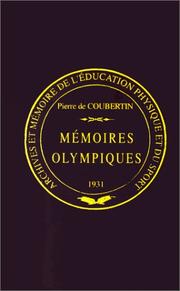 Mémoires olympiques by Pierre de Coubertin