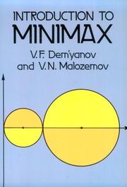 Cover of: Introduction to minimax