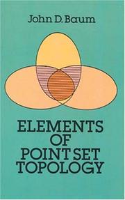 Cover of: Elements of point set topology