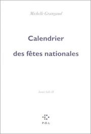 Cover of: Calendrier des fêtes nationales