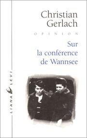 Cover of: Sur la conférence de Wannsee