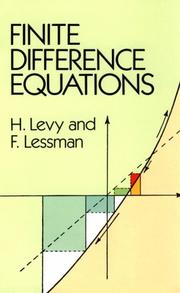 Cover of: Finite difference equations