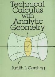 Cover of: Technical calculus with analytic geometry