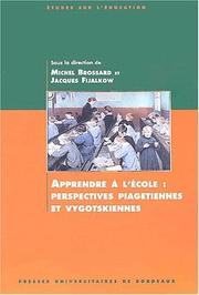 Cover of: Apprendre a l'ecole: perspectives piageti