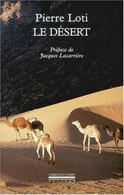 Cover of: Le Désert by Pierre Loti