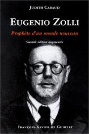 Cover of: Eugenio Zolli  by Judith Cabaud