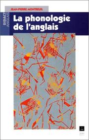 Cover of: La phonologie de l'anglais