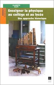 Cover of: Enseigner la physique au lycee