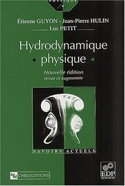 Cover of: Hydrodynamique physique, nouvelle édition