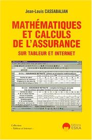 Cover of: Mathématiques et calculs de l'assurance sur tableur et internet