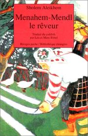 Cover of: Menahem-Mendl le rêveur