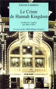 Cover of: Le crime de Hannah Kingdom