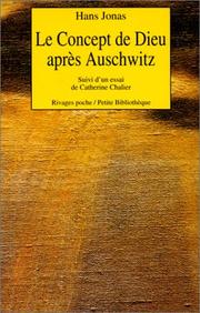 Cover of: Le concept de Dieu après Auschwitz by Hans Jonas, Catherine Chalier