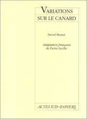 Cover of: Variations sur le canard by David Mamet