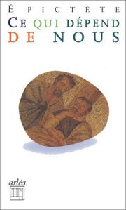 Cover of: Ce qui dépend de nous