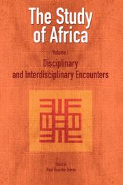 Cover of: The Study of Africa Volume 1: Disciplinary and Interdisciplinary Encounters