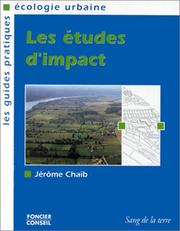 Cover of: Les études d'impact en matière d'urbanisme