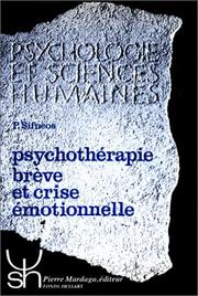 Psychothérapie brève et crise émotionnelle by Peter E. Sifneos