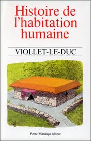 Cover of: Histoire de l habitation humaine