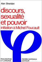 Cover of: Discours, sexualité et pouvoir