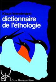 Cover of: Dictionnaire de l'éthologie