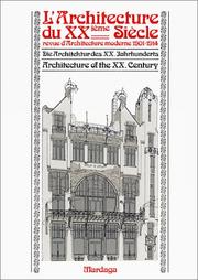 Cover of: L'Architecture du XXième siècle