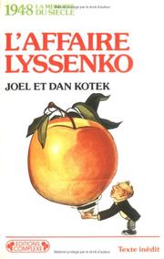 Cover of: Affaire Lyssenko - 1948 by Joel et Dan Kotec