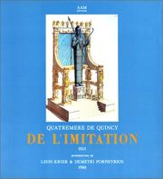 Cover of: De l'imitation