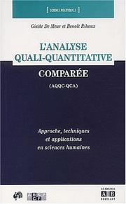 Cover of: L'analyse quali-quantitative comparée