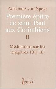 Cover of: Première épître de saint Paul aux Corinthiens