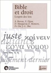 Cover of Bible et droit