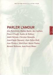 Cover of: Parler l'amour by Lina Balestriere, École belge de psychanalyse