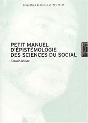 Cover of: Petit manuel d'epistemologie des sciences du so-cial