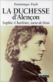 Cover of: La duchesse d'AlenÃ§on  by Dominique Paoli