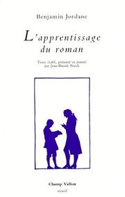 Cover of: L'apprentissage du roman