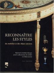 Cover of: Reconnaître les styles du mobilier by Paul Davidson