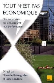 Cover of: Tout n'est pas économique
