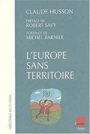 Cover of: L'Europe sans territoire
