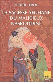 Cover of: La sagesse afghane du malicieux Masroddine