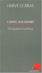 Cover of: L'adieu aux masses