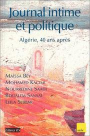 Cover of: Journal intime et politique : Algérie, 40 ans après