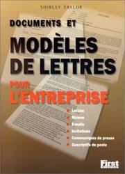 Cover of: Documents et Modèles de lettres pour l'entreprise by Shirley Taylor