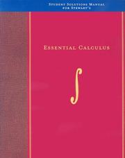 Cover of: Student Solutions Manual for Stewart's Essential Calculus