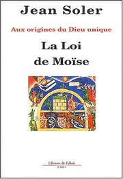 Cover of: La Loi de Moïse