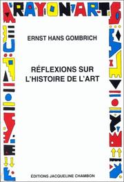 Cover of: Réflexions sur l'histoire de l'art