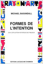 Cover of: Formes de l'intention