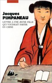 Cover of: Lettre à une jeune fille qui voudrait partir en Chine