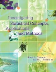 Investigating Statistical Concepts, Applications, and Methods (with CD-ROM)